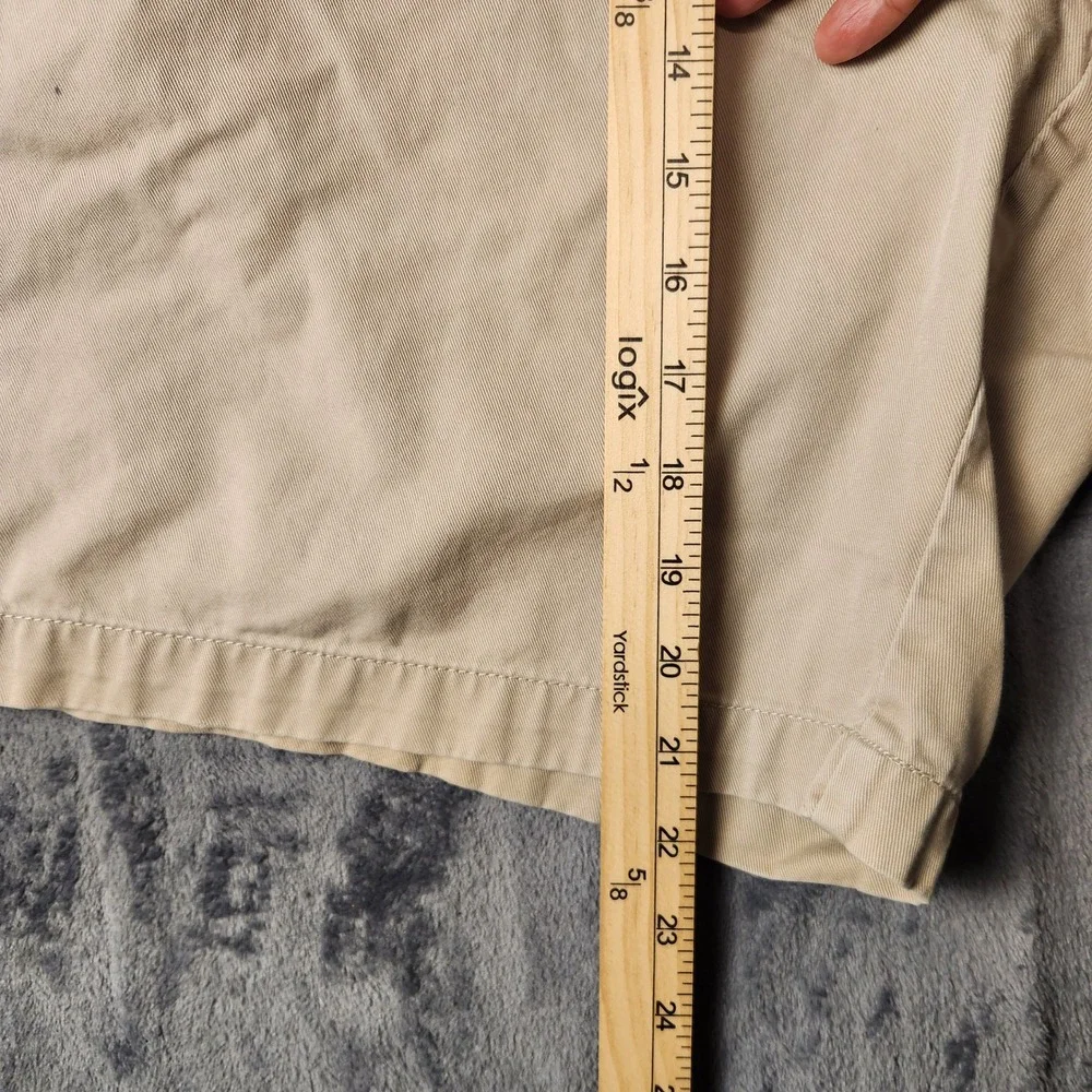 Polo Ralph Lauren Classic Chino Shorts Mens 42 Tan Khaki Pleated Cotton Twill